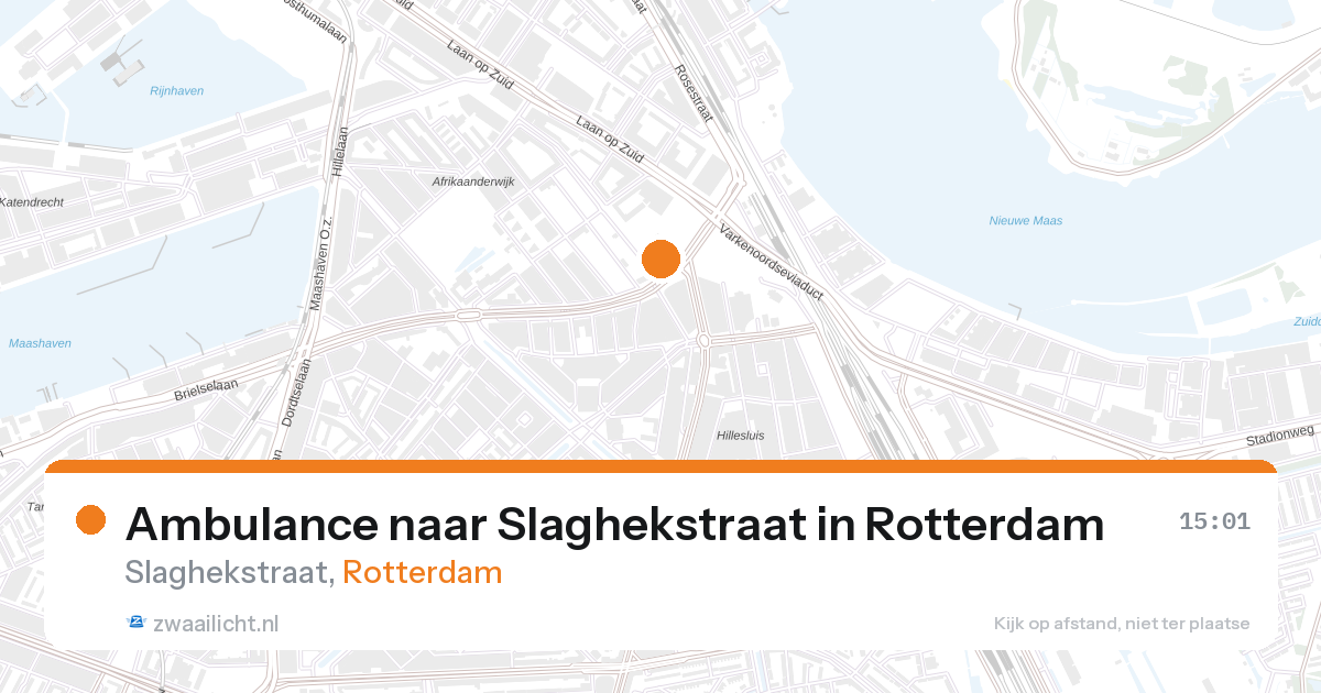 Ambulance naar Slaghekstraat in Rotterdam — 28 aug 2026