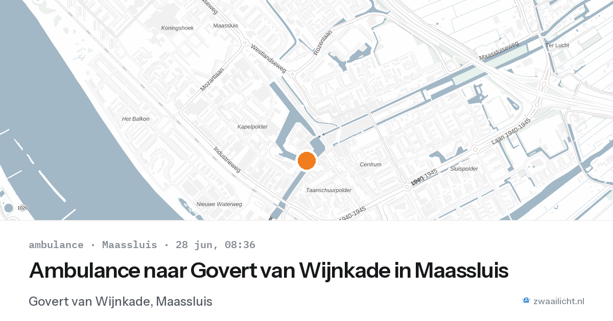 Ambulance naar Govert van Wijnkade in Maassluis — 28 jun 2026