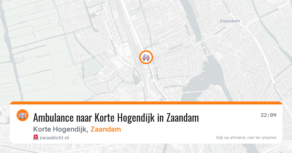 Ambulance naar Korte Hogendijk in Zaandam — 12 jun 2026