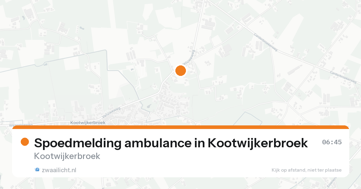 Spoedmelding ambulance in Kootwijkerbroek — 17 aug 2026