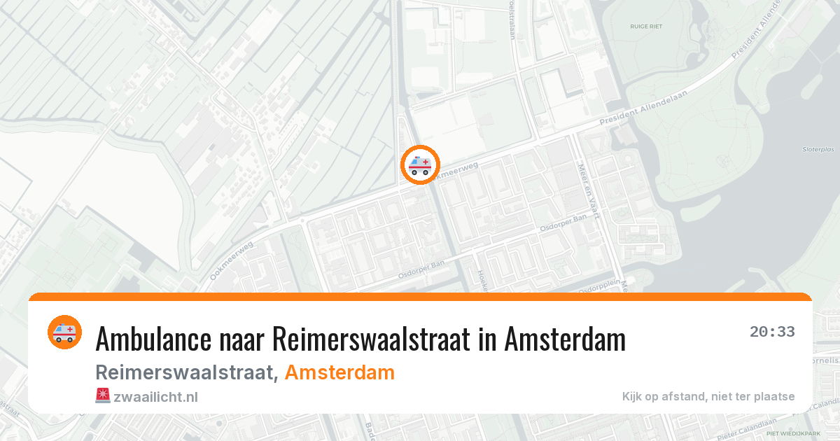 Ambulance naar Reimerswaalstraat in Amsterdam — 18 mrt 2026