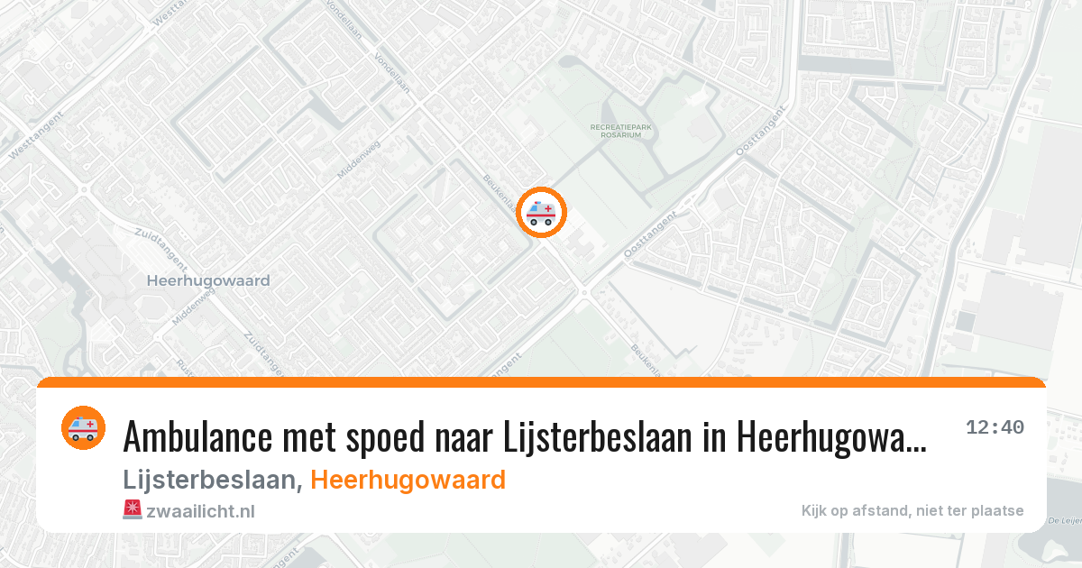 Ambulance met spoed naar Lijsterbeslaan in Heerhugowaard — 28 jan 2026