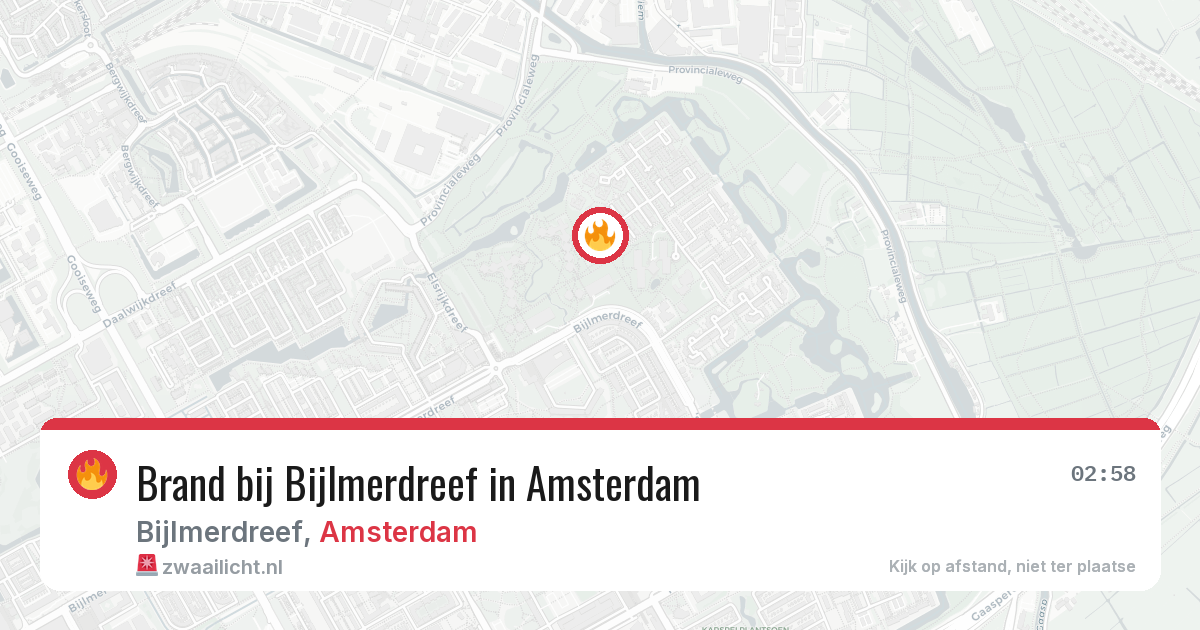 Brand bij Bijlmerdreef in Amsterdam — 4 aug 2026