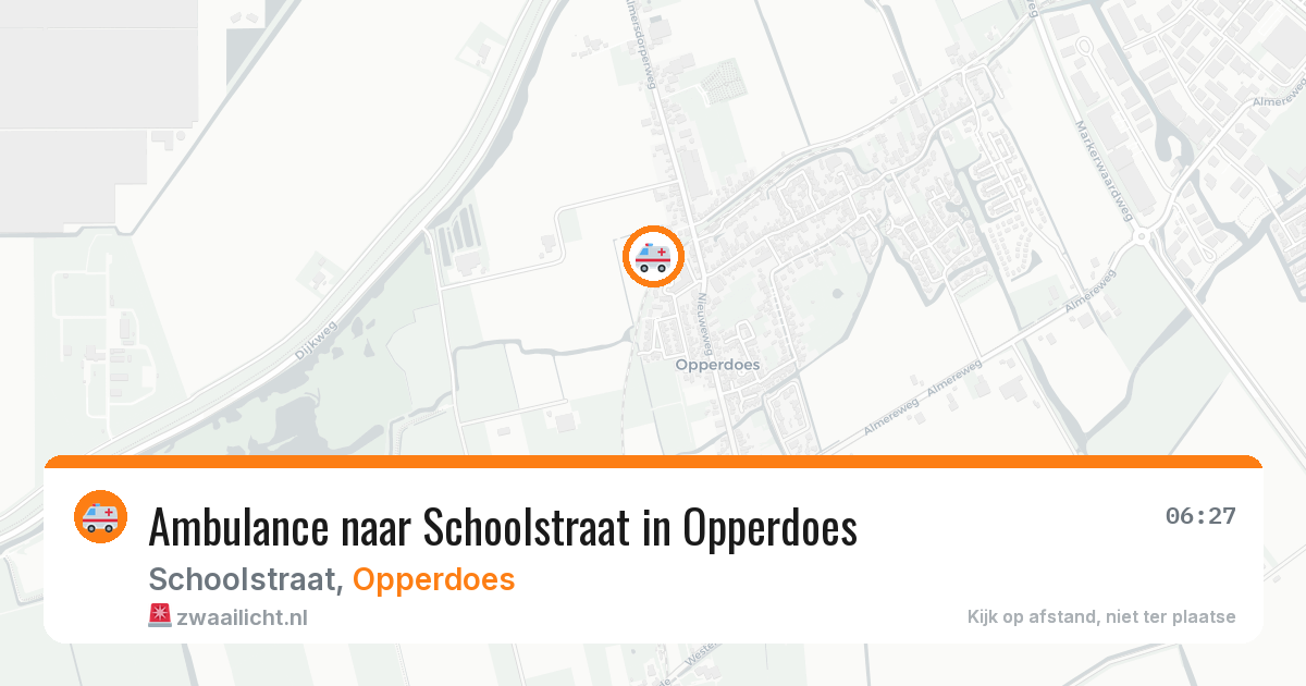 Ambulance naar Schoolstraat in Opperdoes — 14 jul 2026