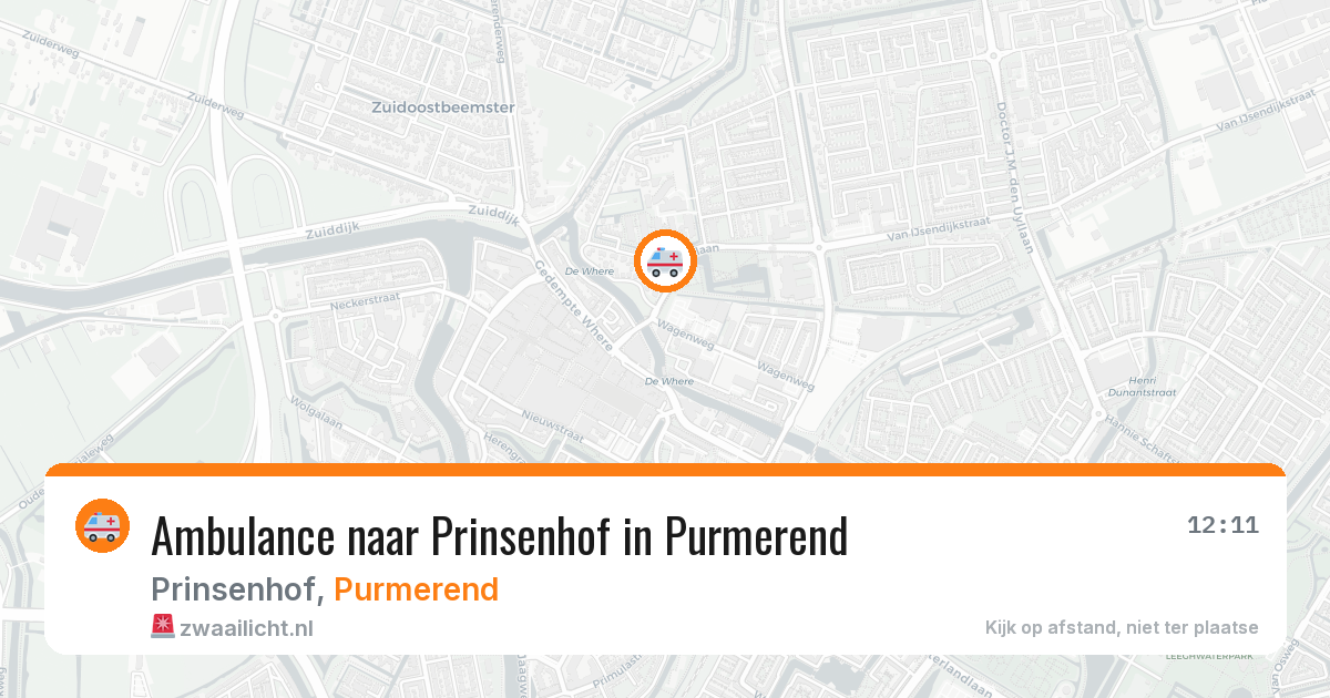 Ambulance naar Prinsenhof in Purmerend — 8 jul 2026