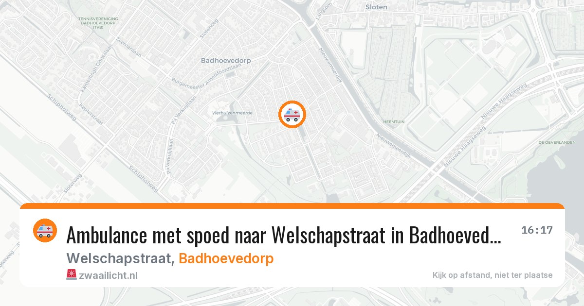 Ambulance met spoed naar Welschapstraat in Badhoevedorp — 5 jul 2026