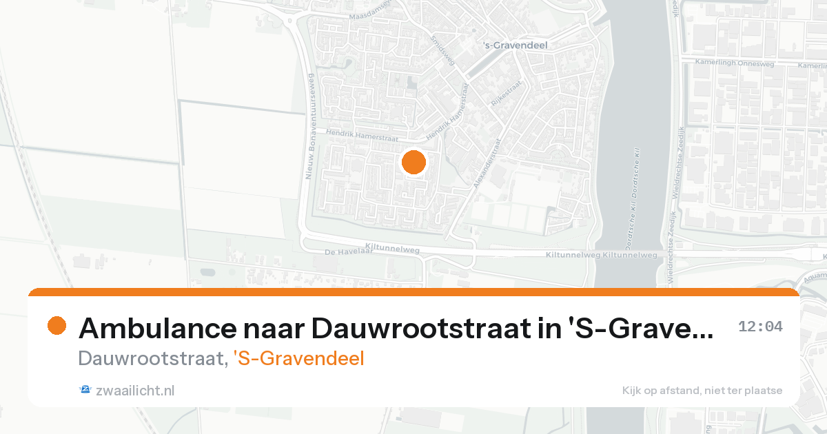 Ambulance naar Dauwrootstraat in 'S-Gravendeel — 17 aug 2026