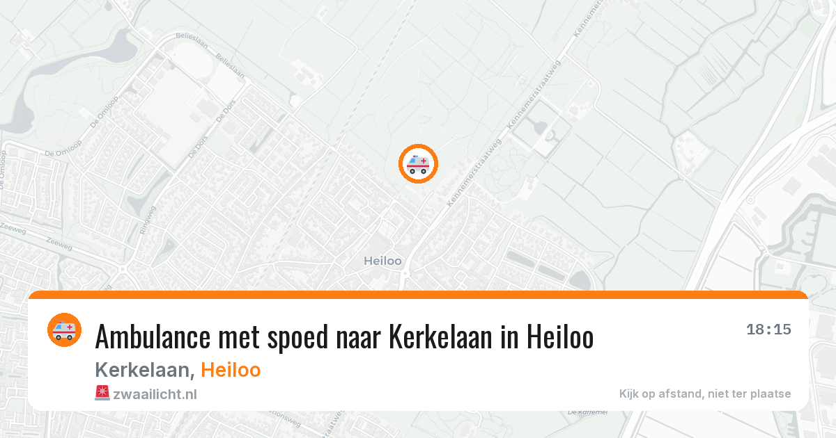 Ambulance met spoed naar Kerkelaan in Heiloo — 13 jun 2026