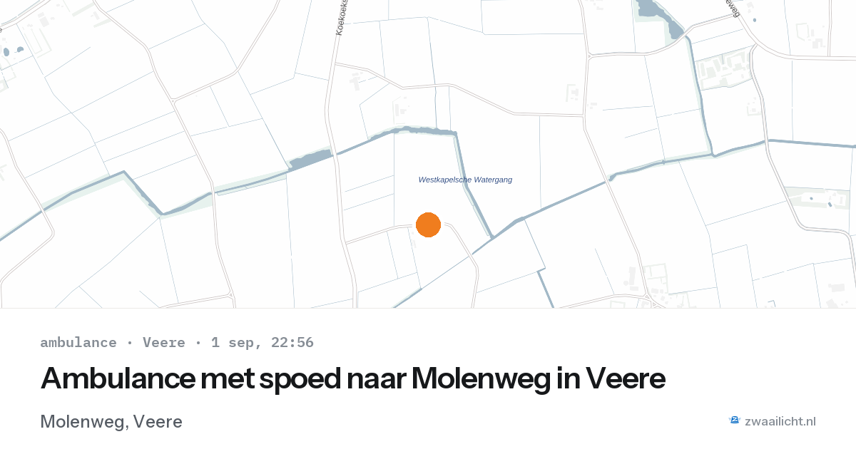 Ambulance met spoed naar Molenweg in Veere — 1 sep 2026