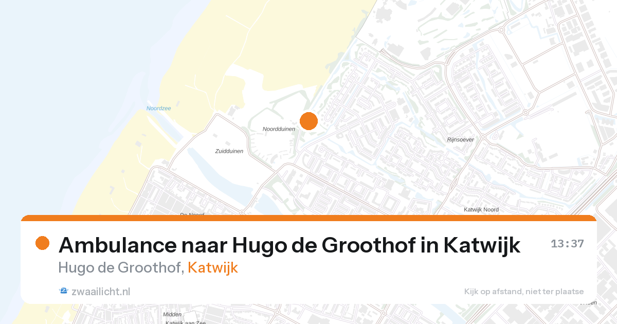 Ambulance naar Hugo de Groothof in Katwijk — 30 mrt 2026