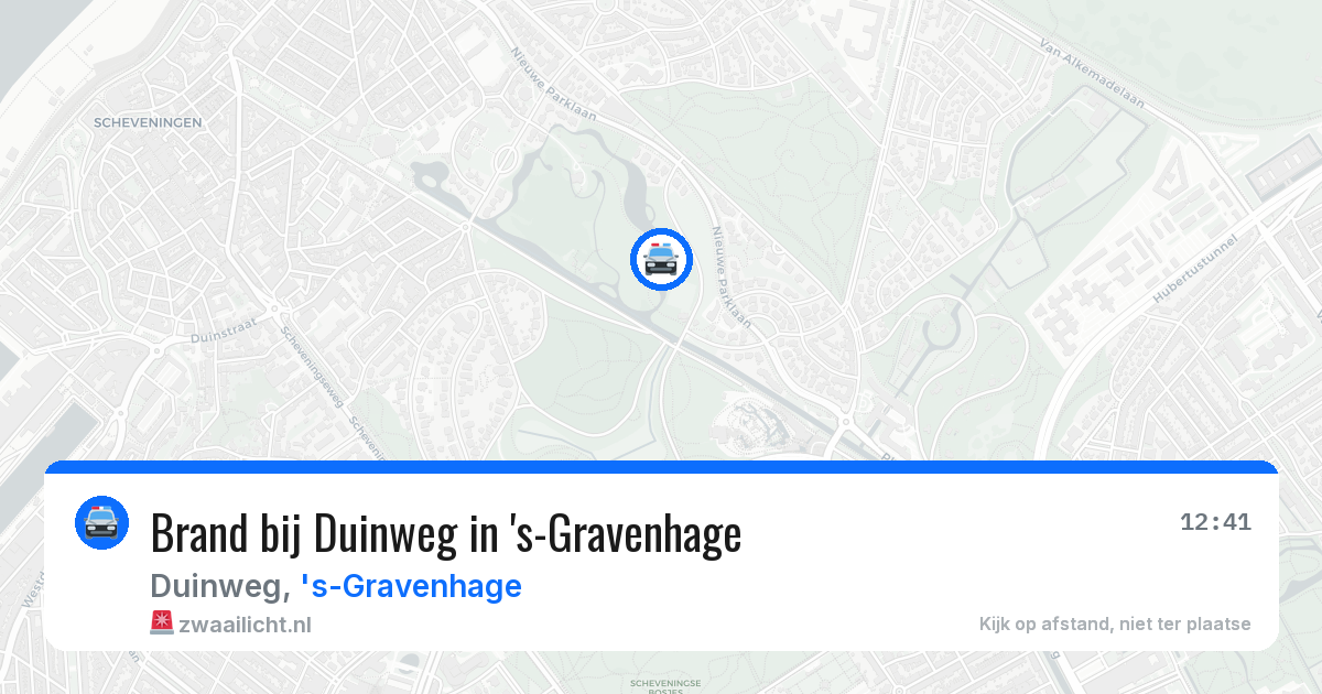 Brand bij Duinweg in 's-Gravenhage — 18 jun 2026