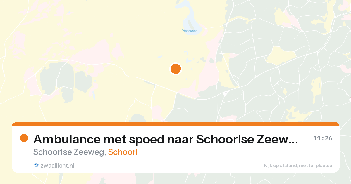Ambulance met spoed naar Schoorlse Zeeweg in Schoorl — 27 aug 2026