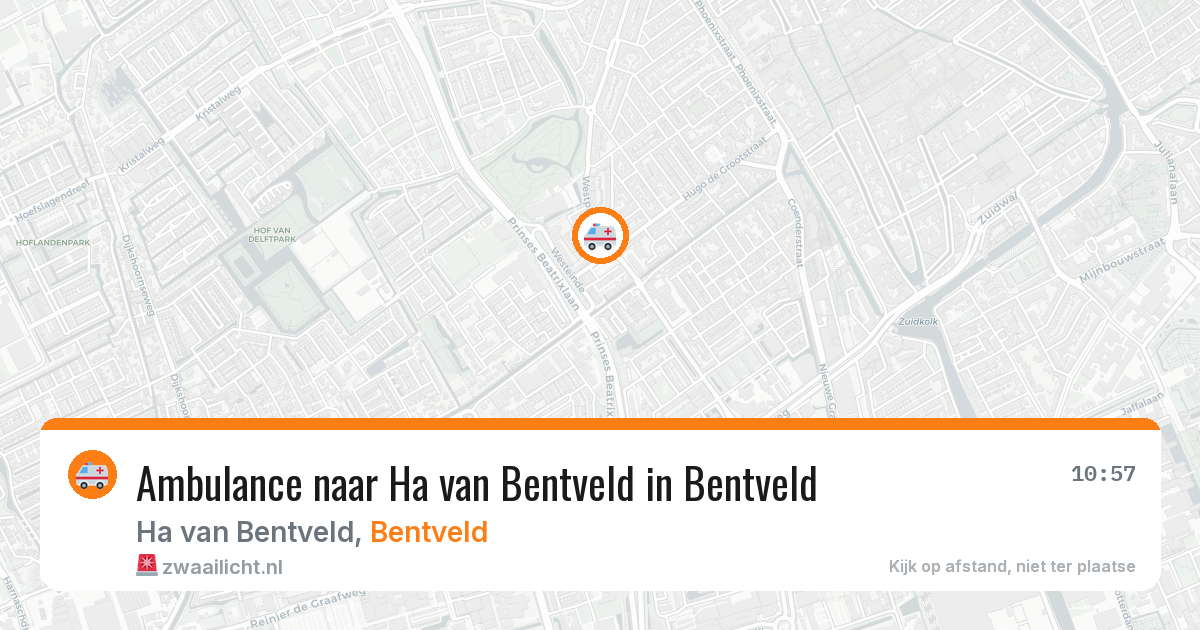 Ambulance naar Ha van Bentveld in Bentveld — 7 jul 2026