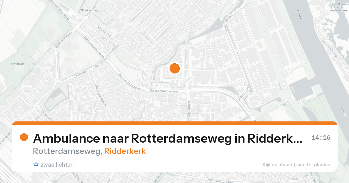 Ambulance naar Rotterdamseweg in Ridderkerk — 20 aug 2026