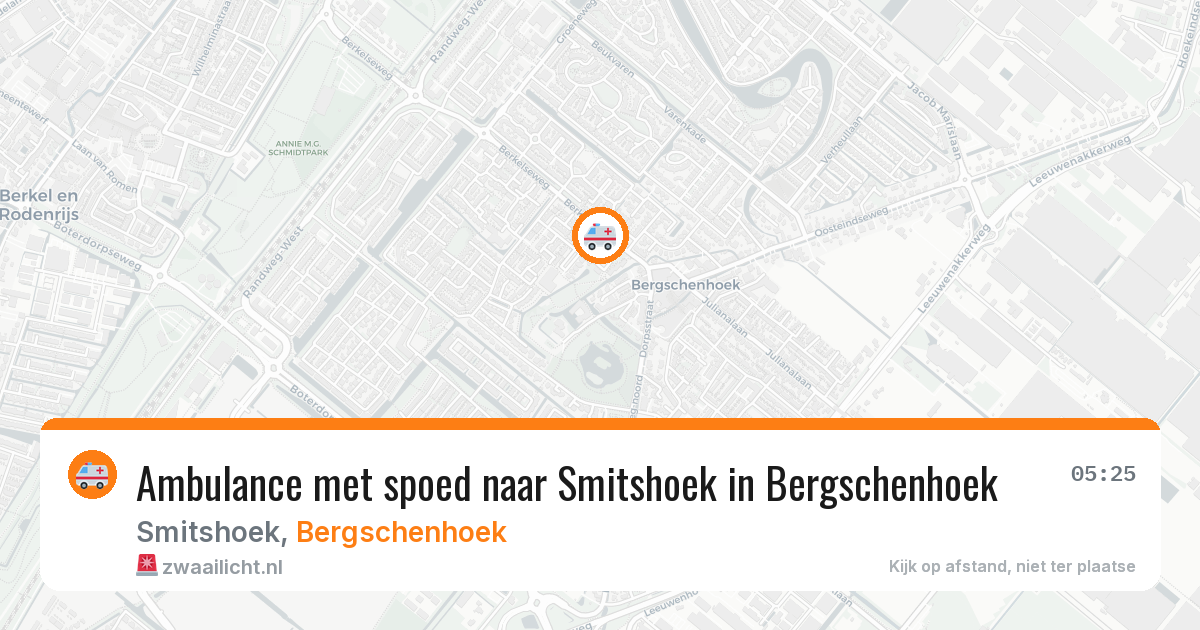 Ambulance met spoed naar Smitshoek in Bergschenhoek — 26 jun 2026