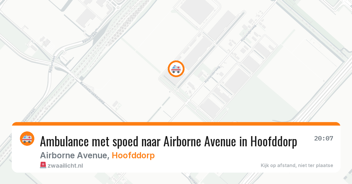 Ambulance met spoed naar Airborne Avenue in Hoofddorp — 13 jul 2026