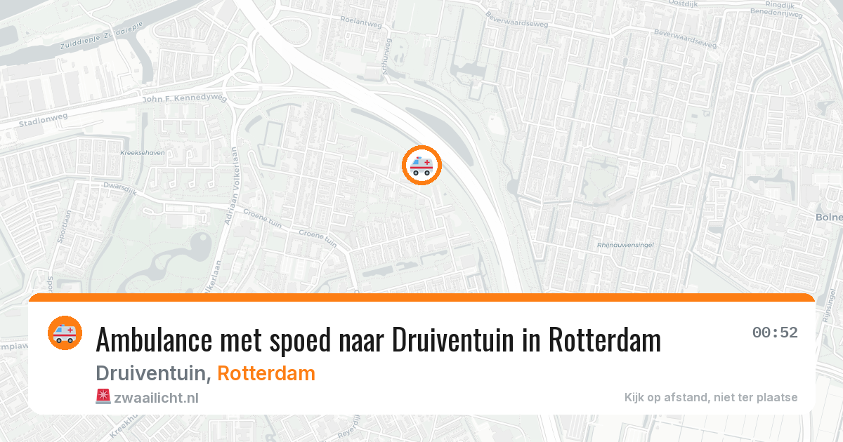 Ambulance met spoed naar Druiventuin in Rotterdam — 31 jul 2026