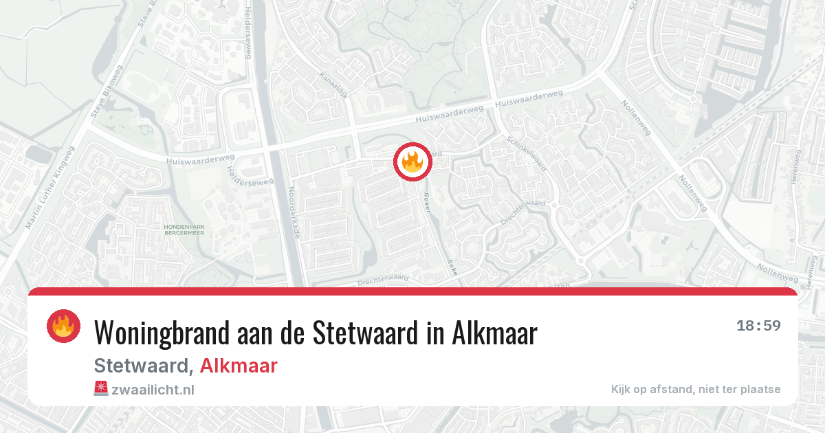 Woningbrand aan de Stetwaard in Alkmaar — 1 mei 2026