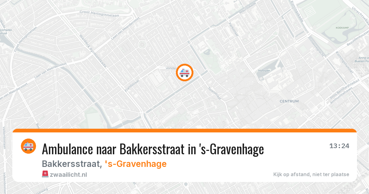 Ambulance naar Bakkersstraat in 's-Gravenhage — 13 jun 2026