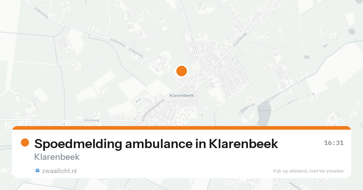 Spoedmelding ambulance in Klarenbeek — 31 jan 2026