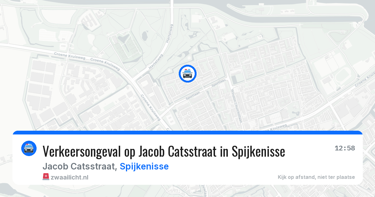Verkeersongeval op Jacob Catsstraat in Spijkenisse — 22 apr 2026