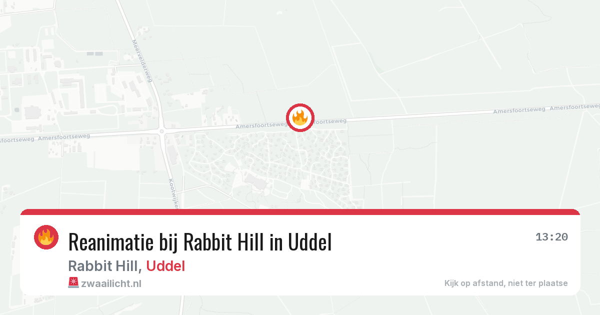 Reanimatie bij Rabbit Hill in Uddel — 28 jun 2026