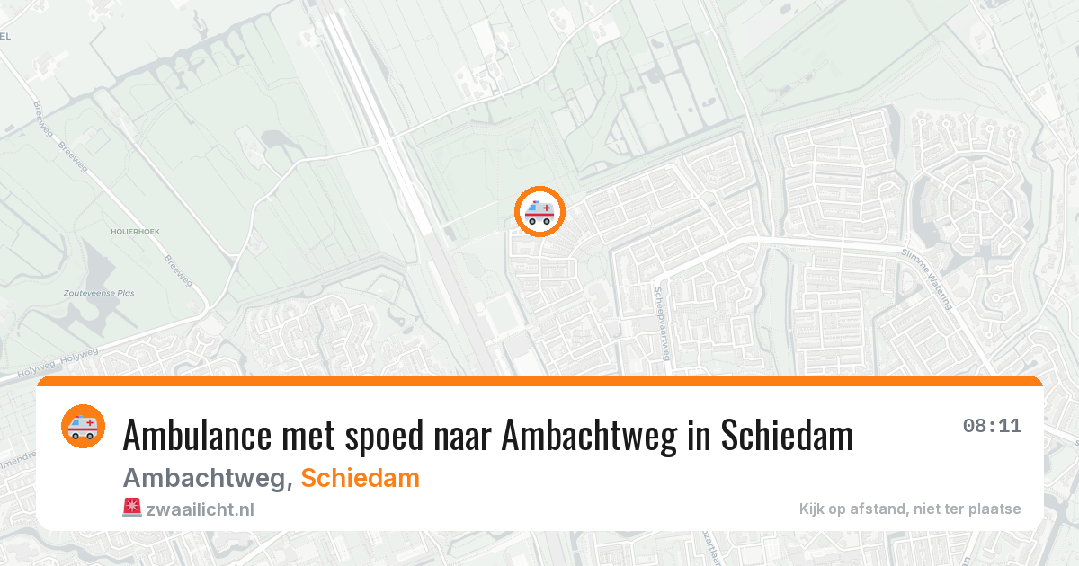 Ambulance met spoed naar Ambachtweg in Schiedam — 28 jun 2026