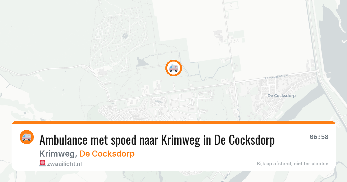 Ambulance met spoed naar Krimweg in De Cocksdorp — 2 aug 2026
