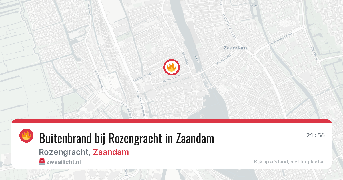Buitenbrand bij Rozengracht in Zaandam — 8 jun 2026