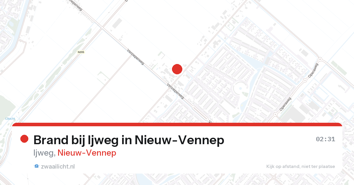 Brand bij Ijweg in Nieuw-Vennep — 14 jun 2026