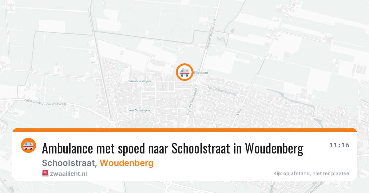 Ambulance met spoed naar Schoolstraat in Woudenberg — 8 jun 2026