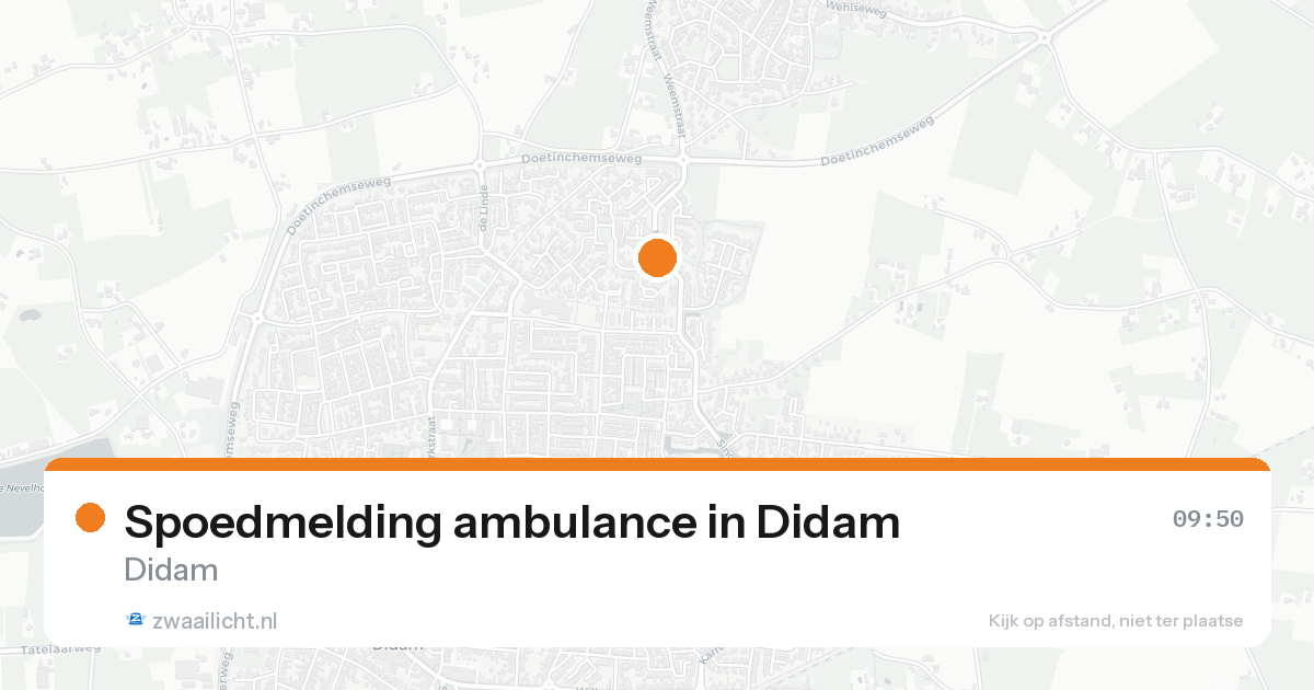 Spoedmelding ambulance in Didam — 16 aug 2026