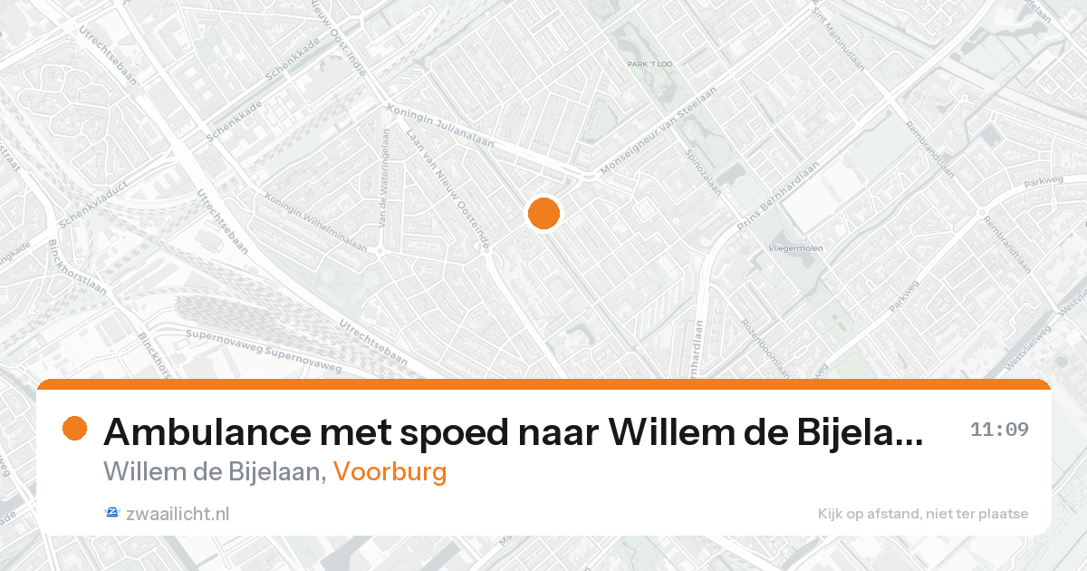 Ambulance met spoed naar Willem de Bijelaan in Voorburg — 17 aug 2026