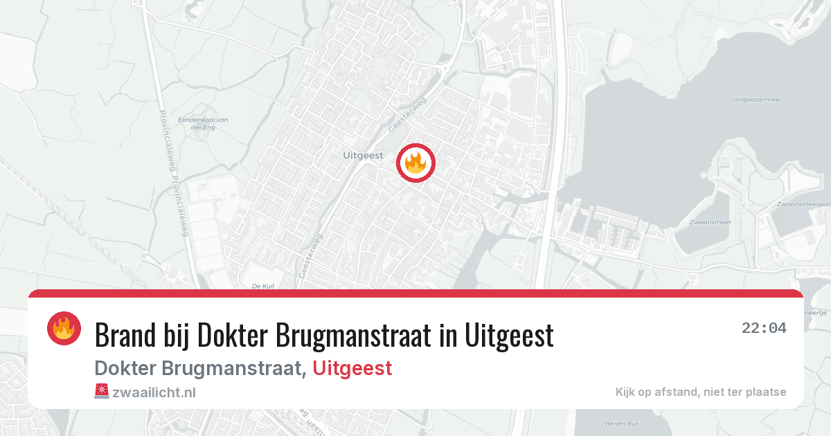 Brand bij Dokter Brugmanstraat in Uitgeest — 27 mrt 2026