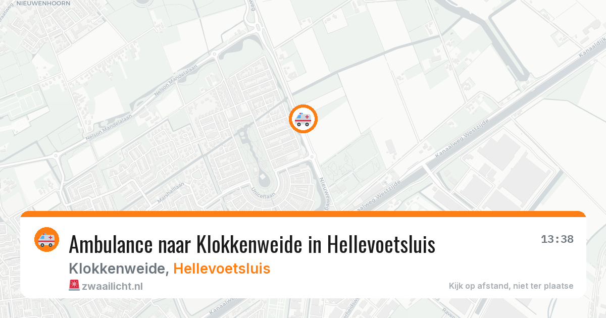 Ambulance naar Klokkenweide in Hellevoetsluis — 15 jun 2026