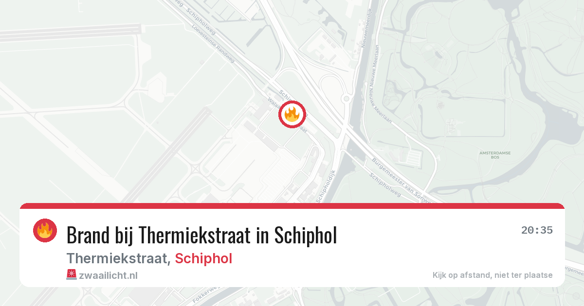 Brand bij Thermiekstraat in Schiphol — 4 jul 2026