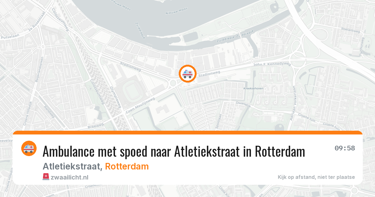 Ambulance met spoed naar Atletiekstraat in Rotterdam — 19 mrt 2026