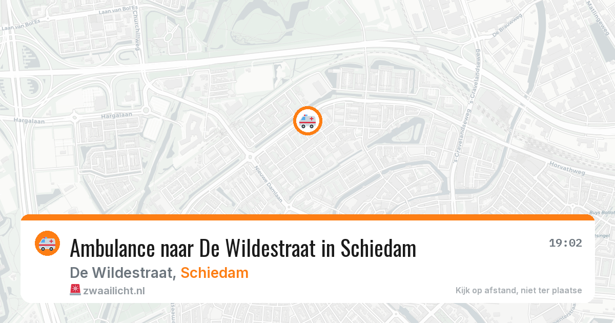 Ambulance naar De Wildestraat in Schiedam — 29 jul 2026