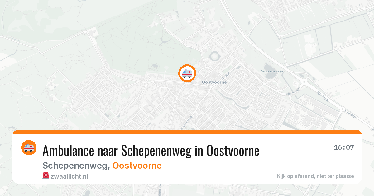 Ambulance naar Schepenenweg in Oostvoorne — 7 aug 2026