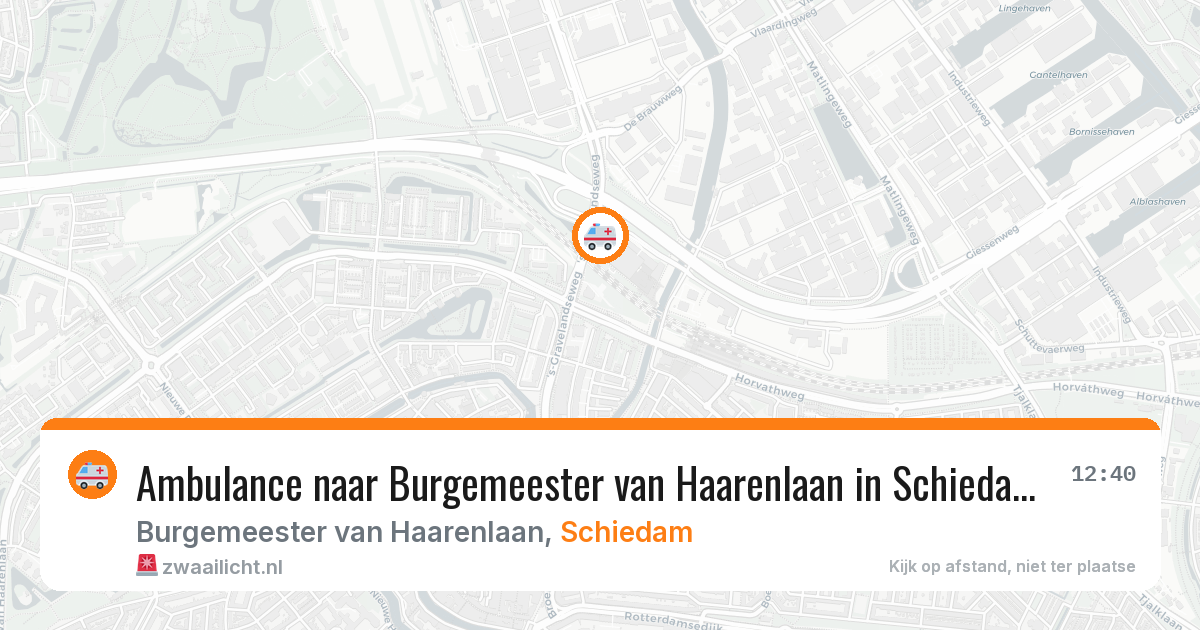 Ambulance naar Burgemeester van Haarenlaan in Schiedam — 2 apr 2026