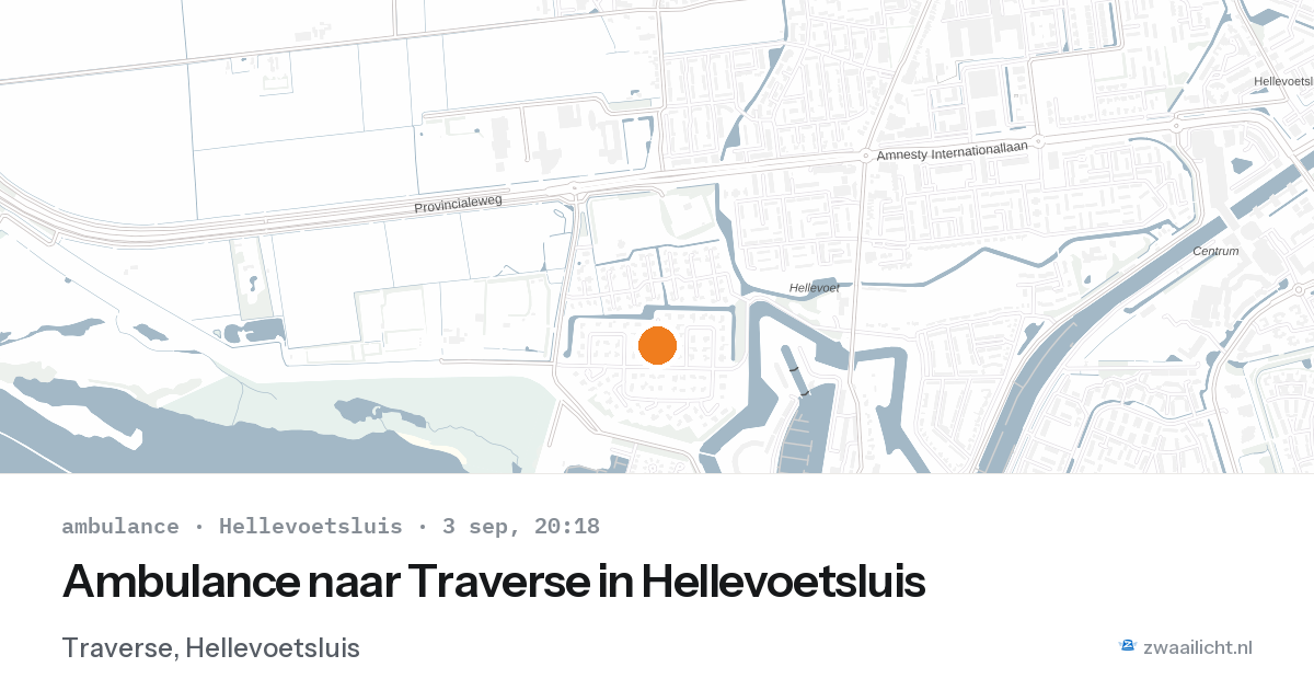 Ambulance naar Traverse in Hellevoetsluis — 3 sep 2026