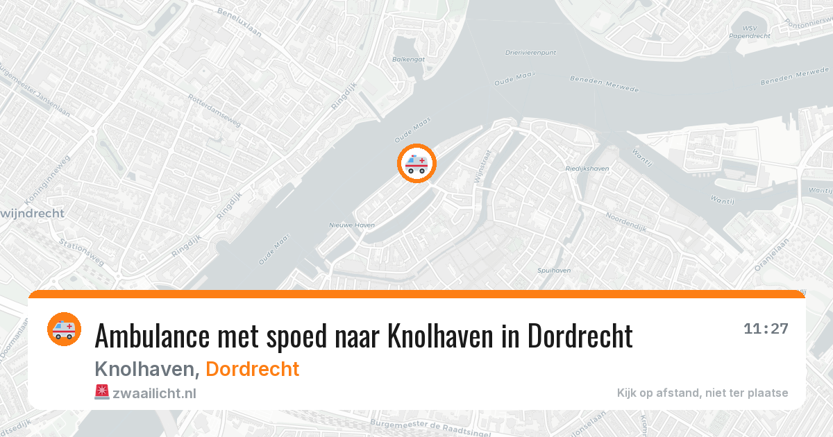 Ambulance met spoed naar Knolhaven in Dordrecht — 5 aug 2026