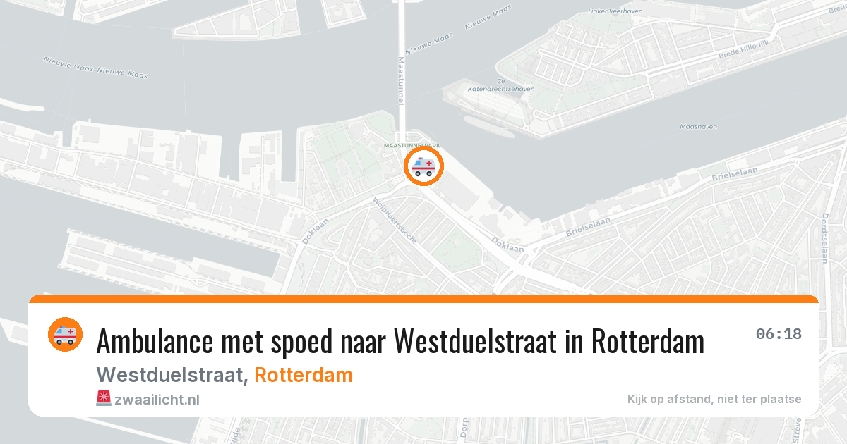 Ambulance met spoed naar Westduelstraat in Rotterdam — 11 mei 2026