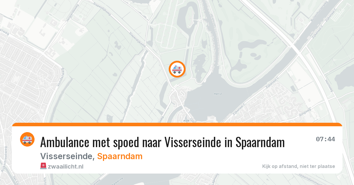 Ambulance met spoed naar Visserseinde in Spaarndam — 15 apr 2026