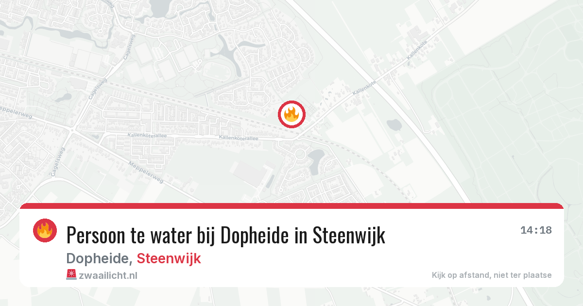 Persoon te water bij Dopheide in Steenwijk — 7 jul 2026