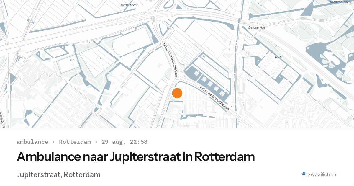 Ambulance naar Jupiterstraat in Rotterdam — 29 aug 2026