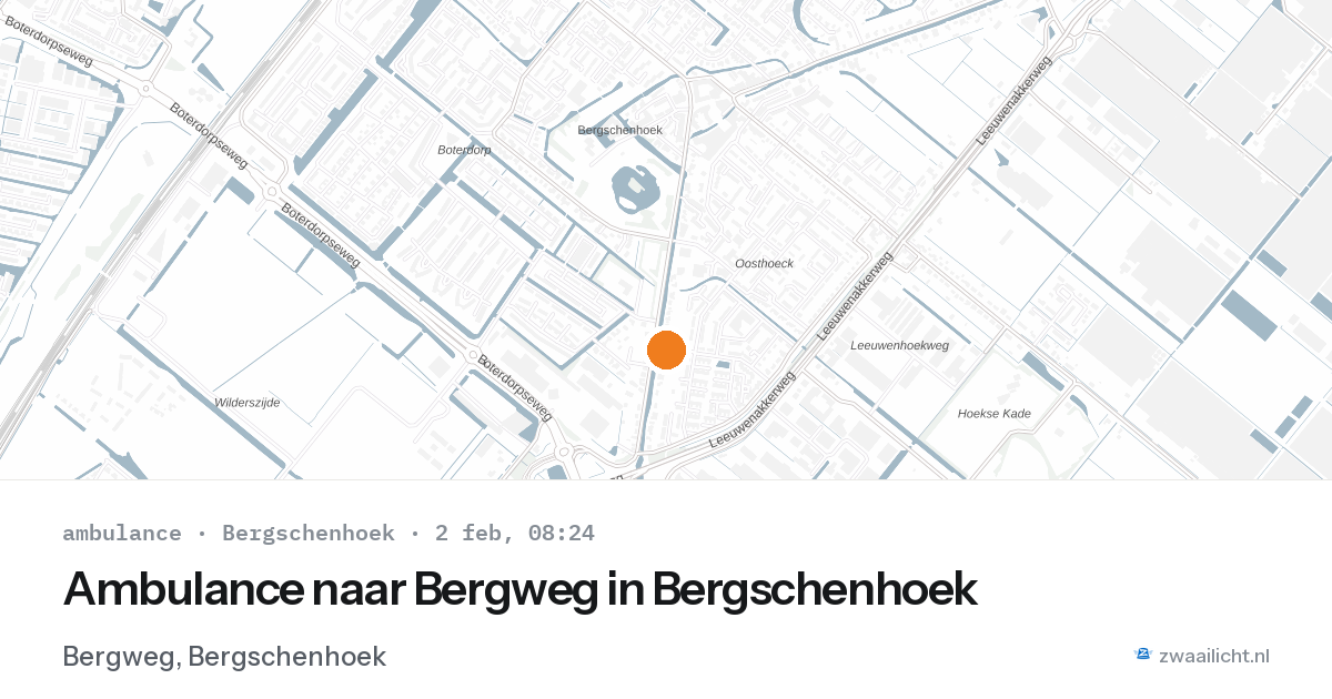 Ambulance naar Bergweg in Bergschenhoek — 2 feb 2026