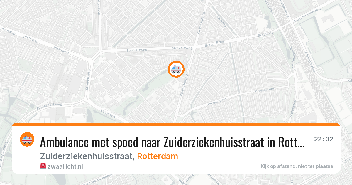 Ambulance met spoed naar Zuiderziekenhuisstraat in Rotterdam — 24 jun 2026