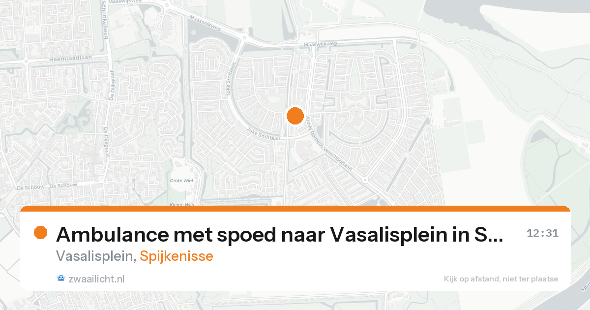 Ambulance met spoed naar Vasalisplein in Spijkenisse — 1 jul 2026