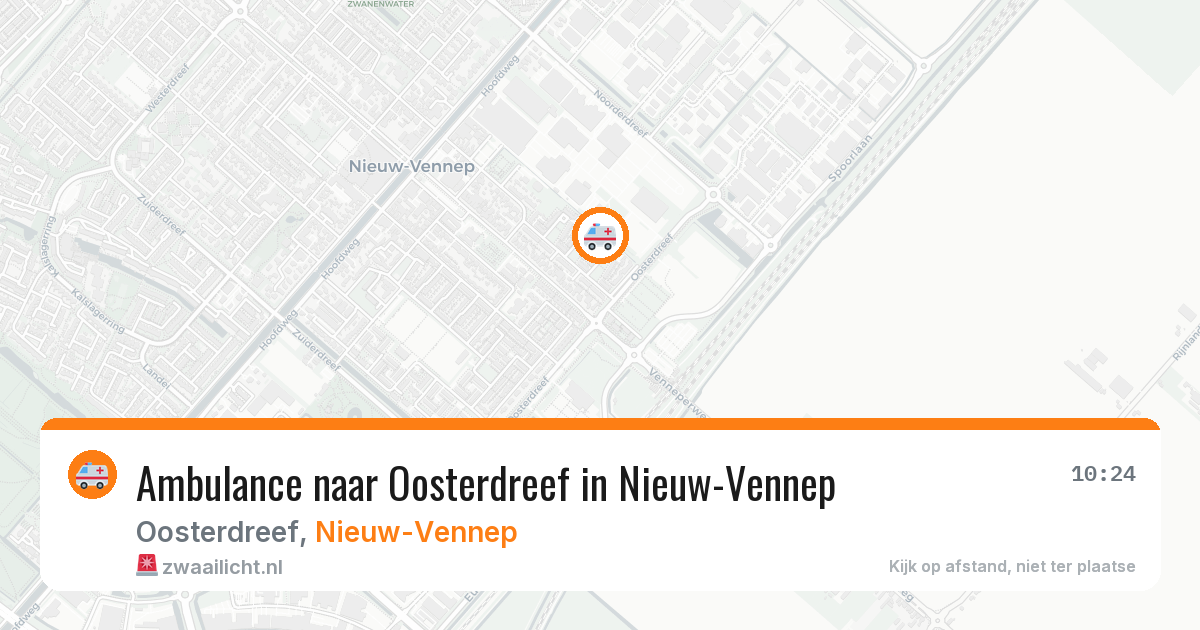 Ambulance naar Oosterdreef in Nieuw-Vennep — 30 mrt 2026